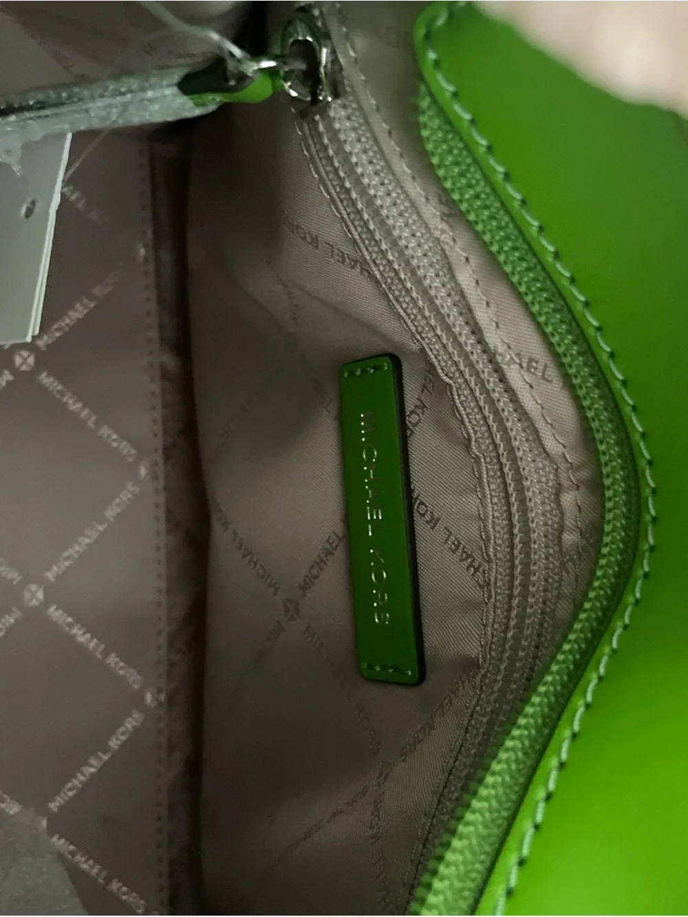 Michael Kors Lime Green calf hair and leather Satchel / crossbody